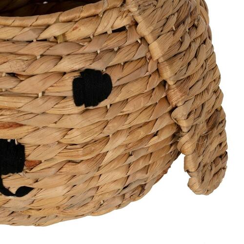 Kurv Hund Sort Beige Naturlig fiber 27 x 27 x 19 cm