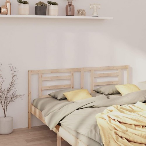Sengegavl 206 × 4 × 100 cm i massivt fyrretræ - lameldesign