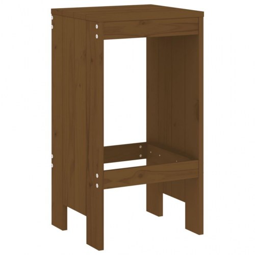 Barstole 2 stk. i massivt fyrretræ - 40 × 36 × 75 cm, gyldenbrun