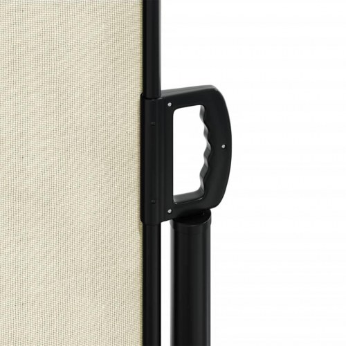 Sidemarkise 140 × 500 cm - sammenrullelig, cremefarvet