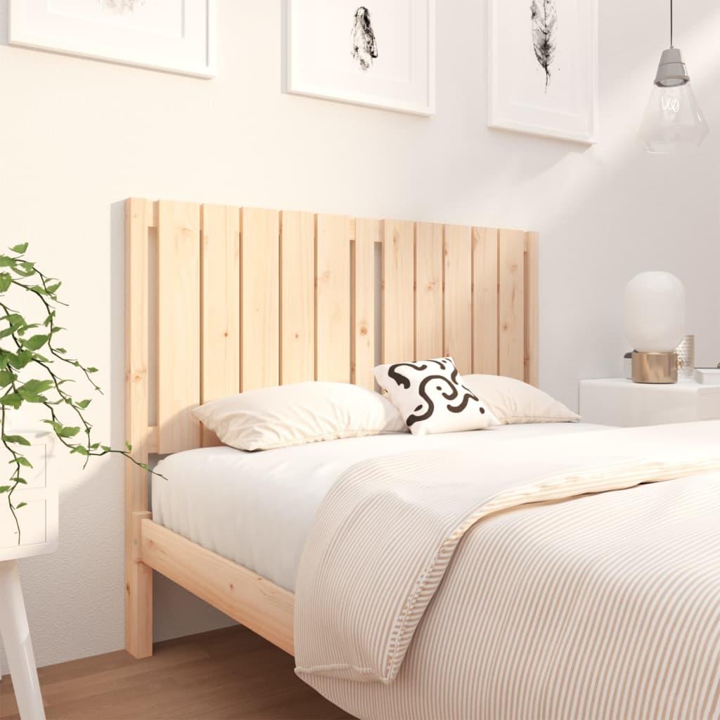 Sengegavl 125,5×4×100 cm - massivt fyrretræ, naturlig