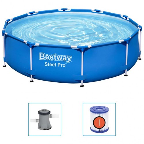 Bestway Steel Pro swimmingpool 305 × 76 cm med filterpumpe
