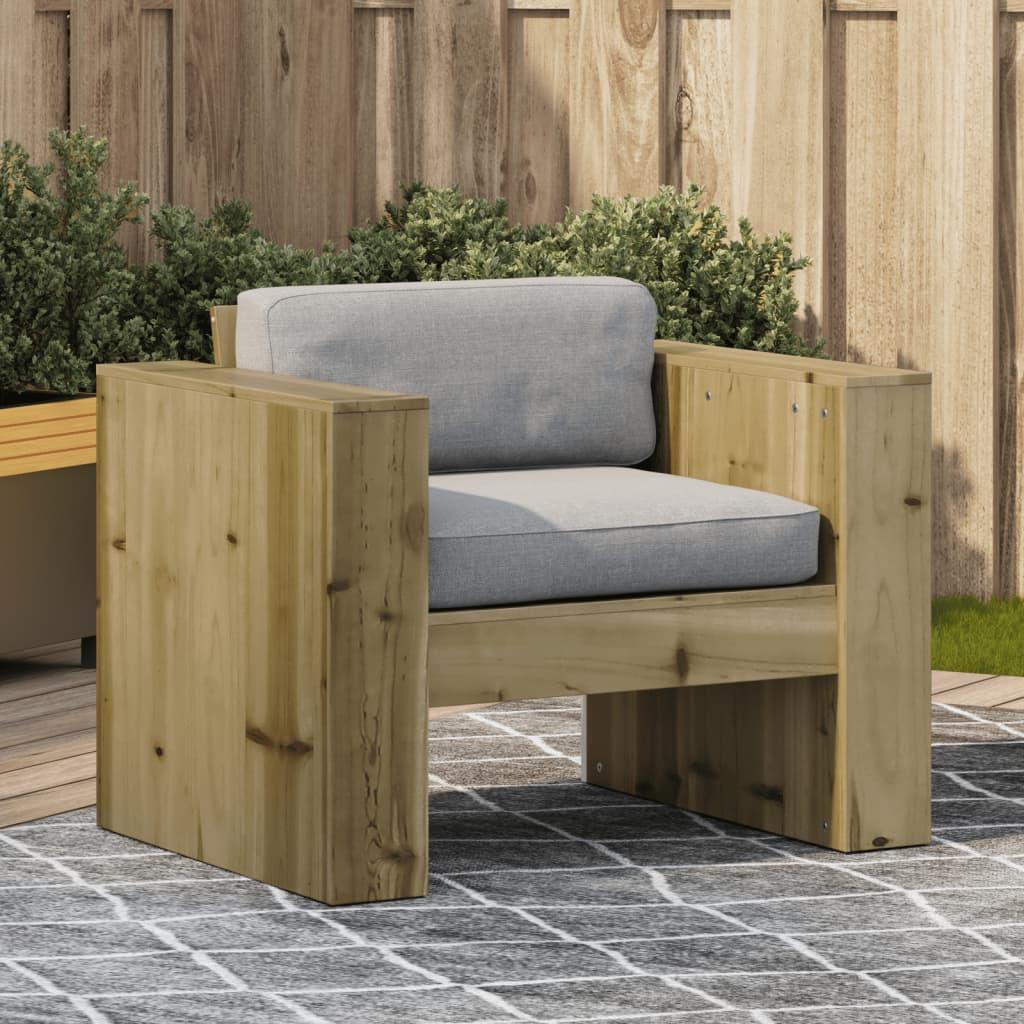 Sofastol Til Haven 70X60X62 Cm Massivt Fyrretræ - Naturlig imprægnering / 79 x 60 x 62 cm