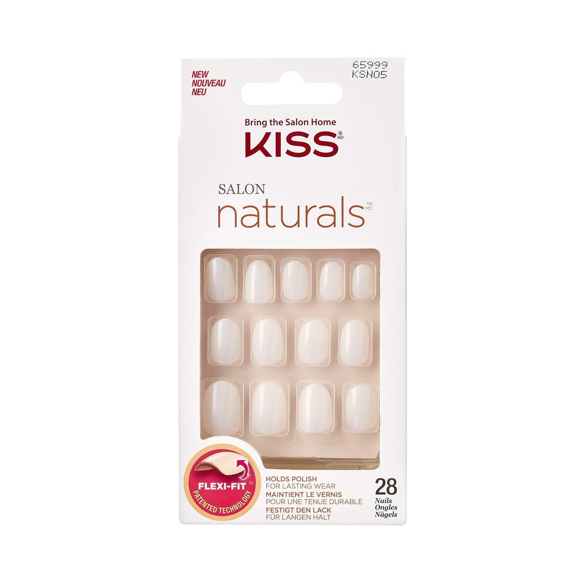 Falske negle Kiss Hvid (28 enheder) (OUTLET A+)