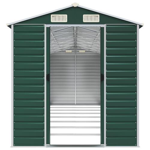 Haveskur 191x725x198 cm galvaniseret stål grøn