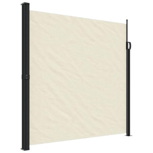 Sidemarkise 200x500 cm sammenrullelig cremefarvet