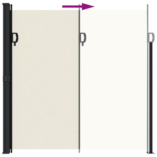 Sidemarkise 200x500 cm sammenrullelig cremefarvet
