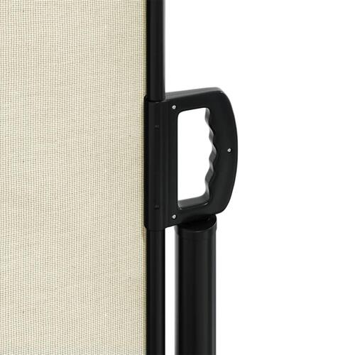 Sidemarkise 200x500 cm sammenrullelig cremefarvet
