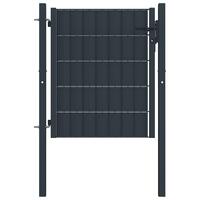 Hegnslåge 100x101 cm PVC og stål antracitgrå