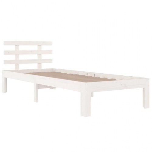Sengeramme 100x200 cm i massivt fyrretræ - hvid