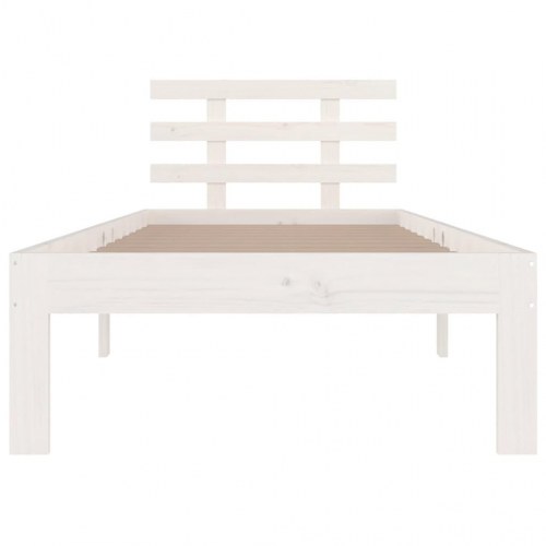 Sengeramme 100x200 cm i massivt fyrretræ - hvid