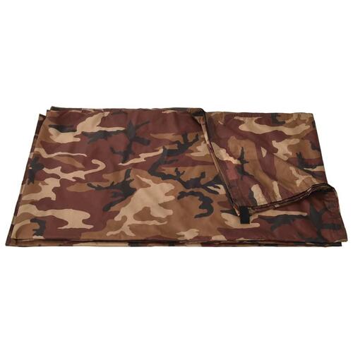 Udendørs presenning 4x4 m camouflagefarvet
