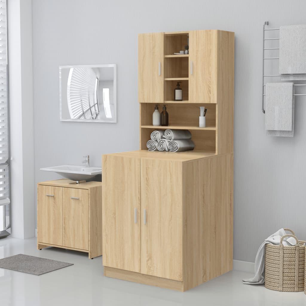 Vaskemaskineskab 71x71,5x91,5 cm sonoma-eg