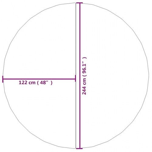 Poolunderlag Ø244 cm polyester-geotekstil lysegrå