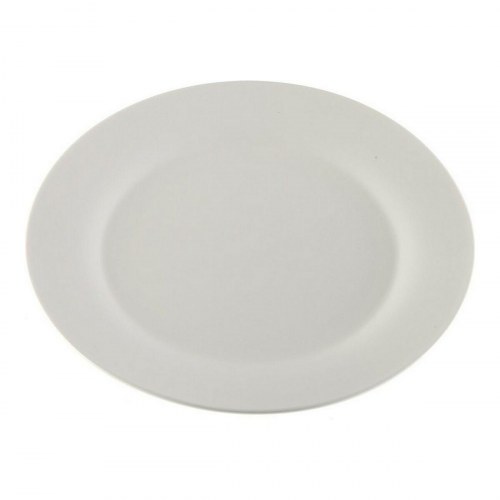 Versa flad middagstallerken - hvid, 27 x 27 cm