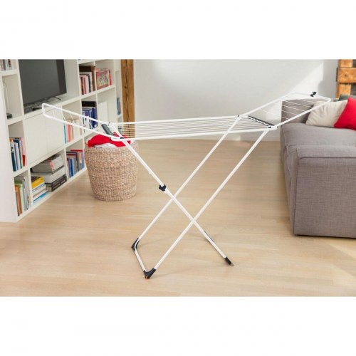 Vileda X-Legs Universal tørrestativ, grå stål, 18 m - 180 × 55 × 93 cm