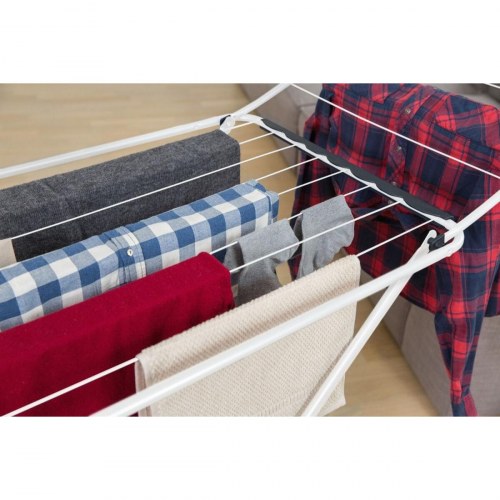 Vileda X-Legs Universal tørrestativ, grå stål, 18 m - 180 × 55 × 93 cm