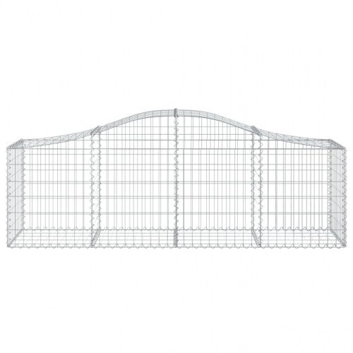 Buede gabionkurve - 6 stk. 200×50×60/80 cm i galvaniseret jern