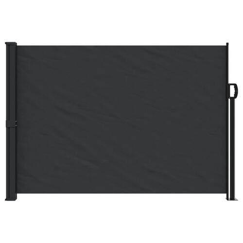 Sammenrullelig sidemarkise 140x600 cm sort