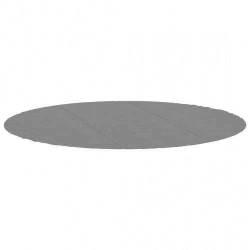 Poolunderlag Ø396 cm polyester-geotekstil lysegrå