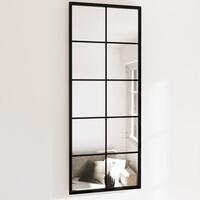 Vægspejl 2 stk. 100x40 cm metal sort