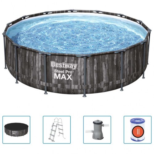 Bestway Steel Pro MAX rund fritstående pool 427×107 cm - komplet sæt