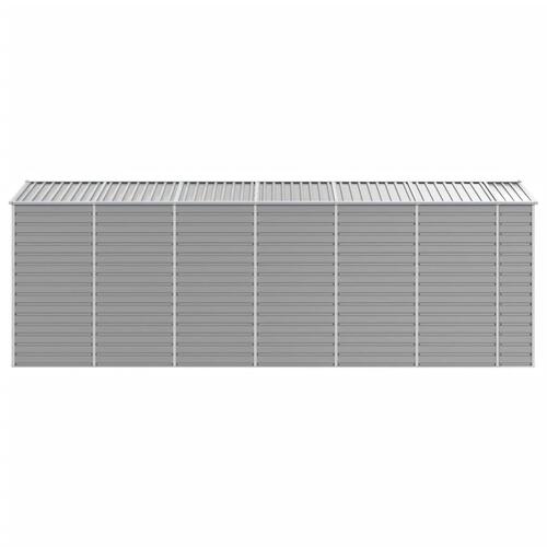 Haveskur 191x555x198 cm galvaniseret stål lysegrå