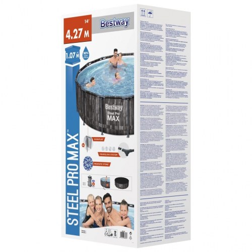 Bestway Steel Pro MAX rund fritstående pool 427×107 cm - komplet sæt