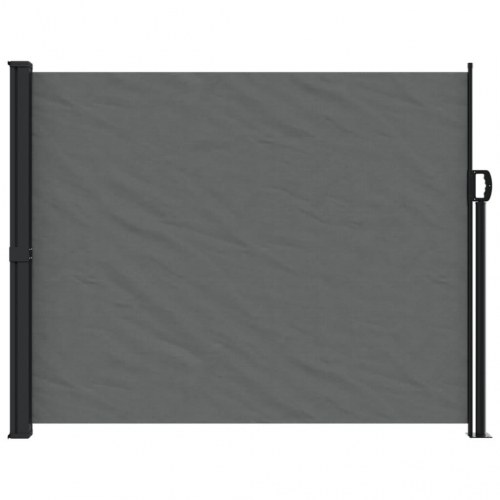 Sammenrullelig sidemarkise 160 x 600 cm antracitgrå