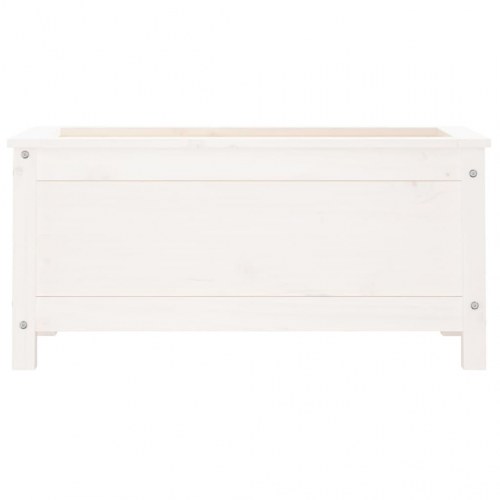 Plantekasse 82,5x40x39 cm massivt fyrretræ hvid