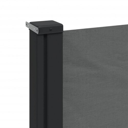 Sammenrullelig sidemarkise 160 x 600 cm antracitgrå