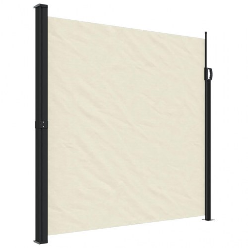 Sammenrullelig sidemarkise 200 × 600 cm - cremefarvet