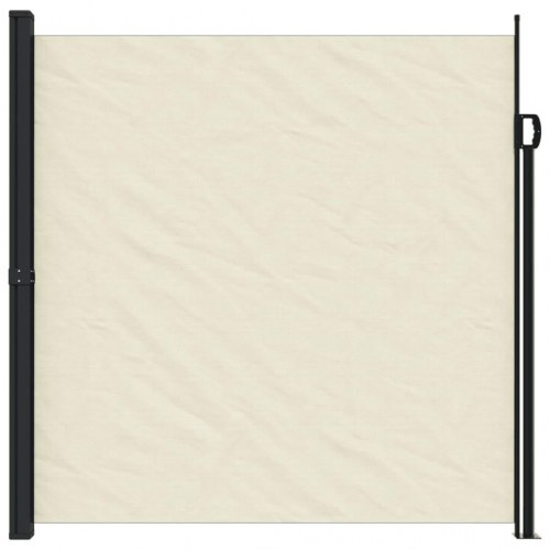 Sammenrullelig sidemarkise 200 × 600 cm - cremefarvet