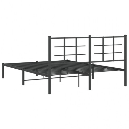 Sengeramme med sengegavl 160 x 200 cm - sort