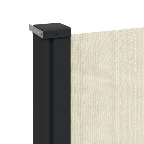 Sammenrullelig sidemarkise 200 × 600 cm - cremefarvet