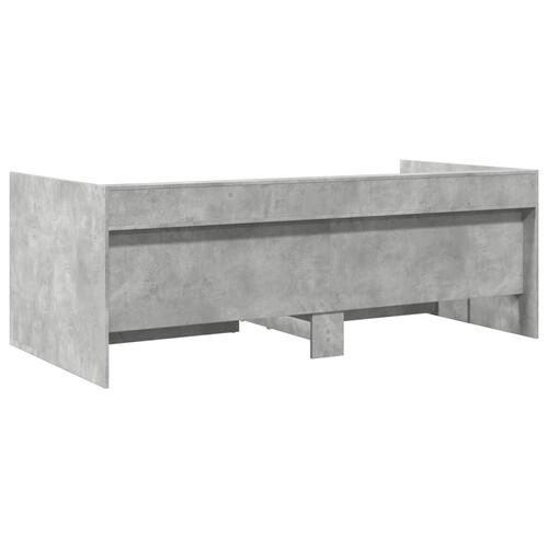 Daybed med skuffer uden madras 100x200 cm betongrå