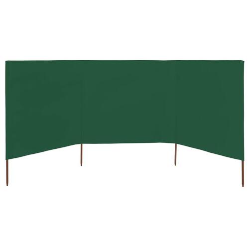 3-panels læsejl stof 400 x 120 cm grøn
