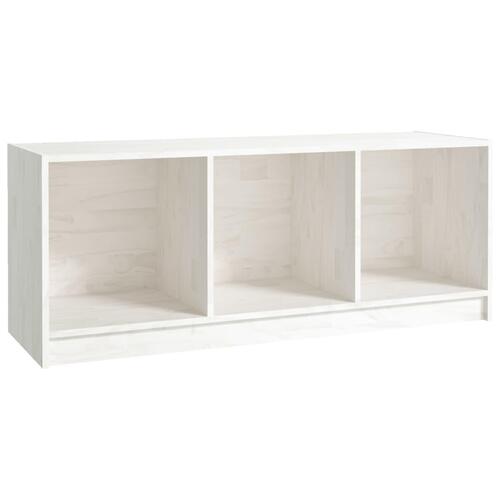 Tv-skab 104x33x41 cm massivt fyrretræ hvid