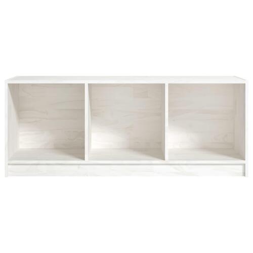 Tv-skab 104x33x41 cm massivt fyrretræ hvid