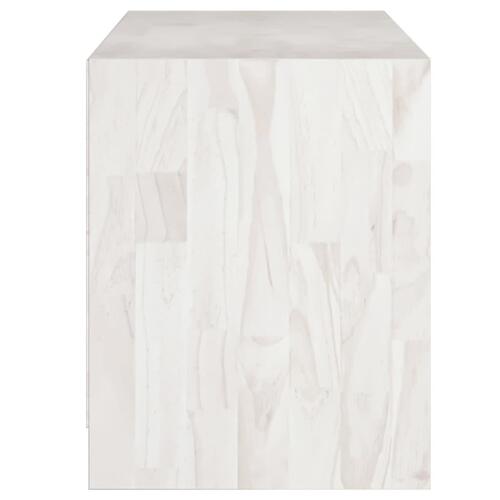 Tv-skab 104x33x41 cm massivt fyrretræ hvid