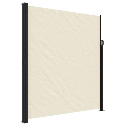 Sammenrullelig sidemarkise 220 × 600 cm - cremefarvet