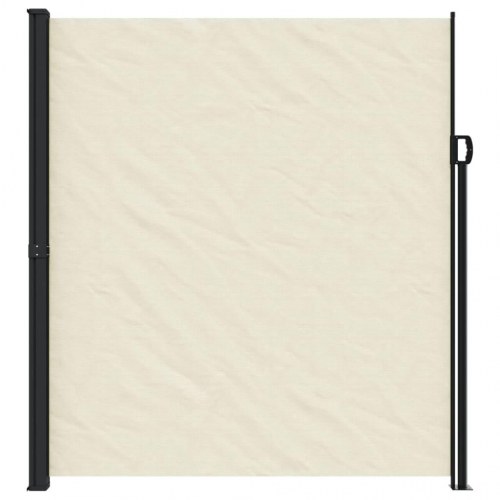 Sammenrullelig sidemarkise 220 × 600 cm - cremefarvet