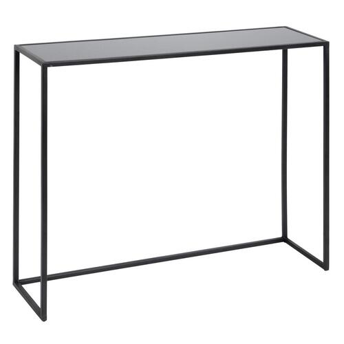 Konsol Sort Aluminium Krystal Jern 98 x 28 x 82 cm (2 enheder)