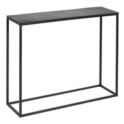 Konsol Sort Aluminium Krystal Jern 98 x 28 x 82 cm (2 enheder)