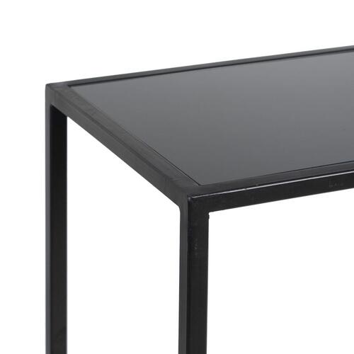 Konsol Sort Aluminium Krystal Jern 98 x 28 x 82 cm (2 enheder)