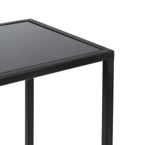 Konsol Sort Aluminium Krystal Jern 98 x 28 x 82 cm (2 enheder)