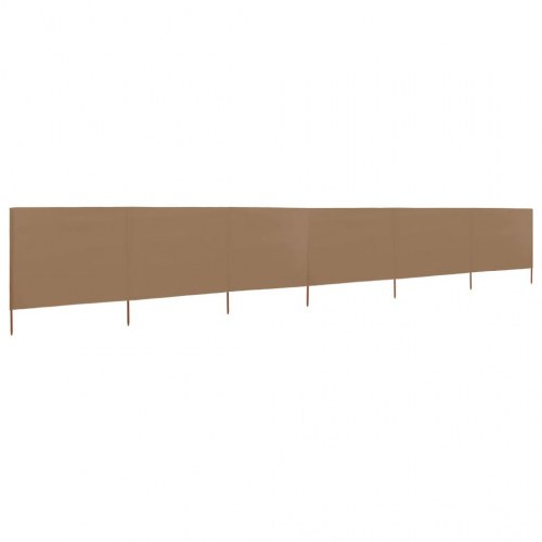 6-panels læsejl i stof - 800 × 80 cm, gråbrun