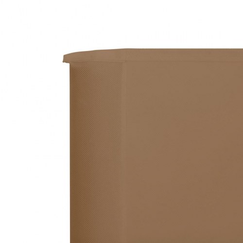 6-panels læsejl i stof - 800 × 80 cm, gråbrun