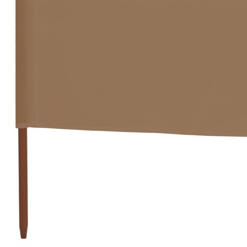 6-panels læsejl i stof - 800 × 80 cm, gråbrun