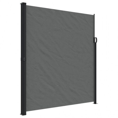 Sammenrullelig sidemarkise 220 × 600 cm - antracitgrå